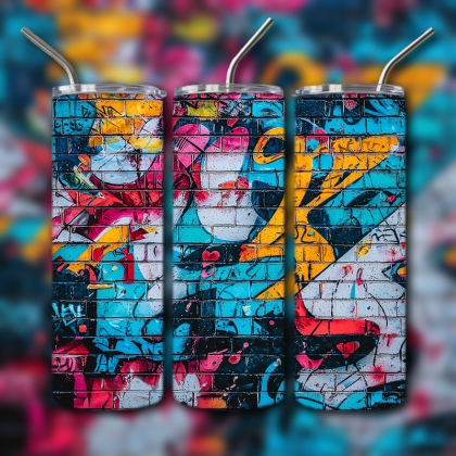 Colorful Graffiti Wall Art Tumbler