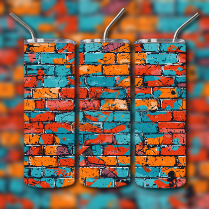 Colorful Graffiti Wall Art Tumbler