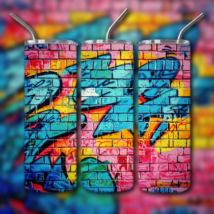 Colorful Graffiti Wall Art Tumbler