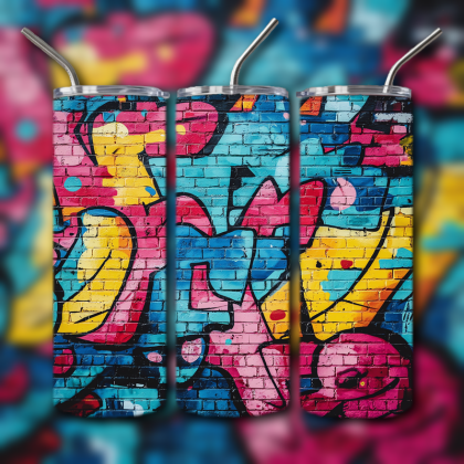 Colorful Graffiti Wall Art Tumbler