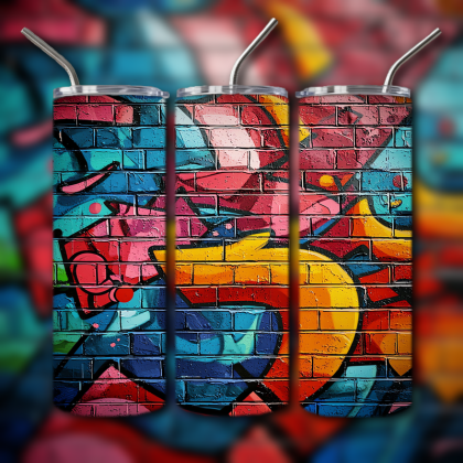 Colorful Graffiti Wall Art Tumbler