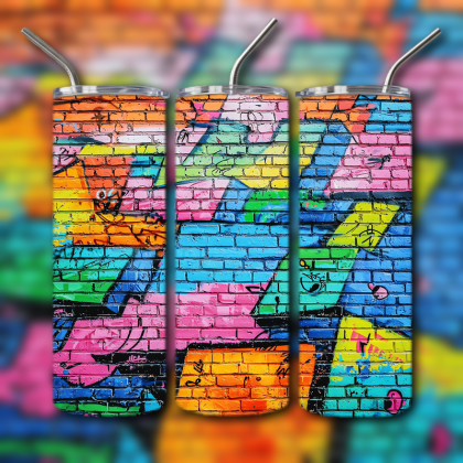 Colorful Graffiti Wall Art Tumbler