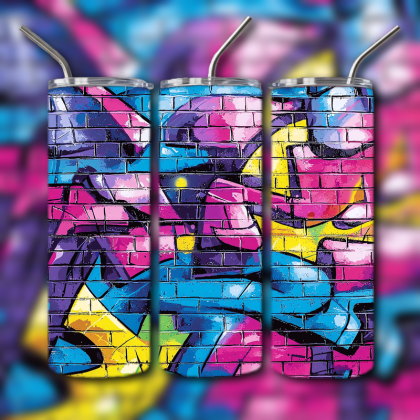 Colorful Graffiti Wall Art Tumbler