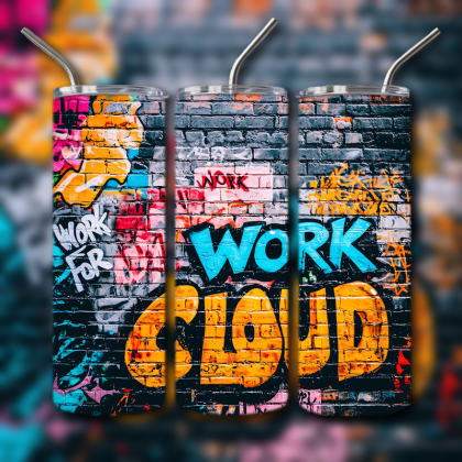 Colorful Graffiti Wall Art Tumbler