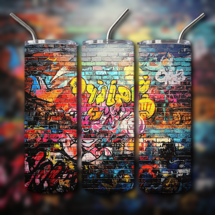 Colorful Graffiti Wall Art Tumbler
