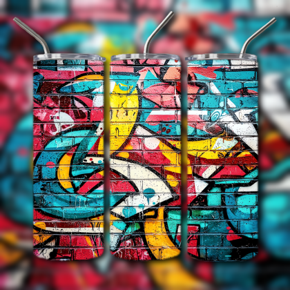 Colorful Graffiti Wall Art Tumbler