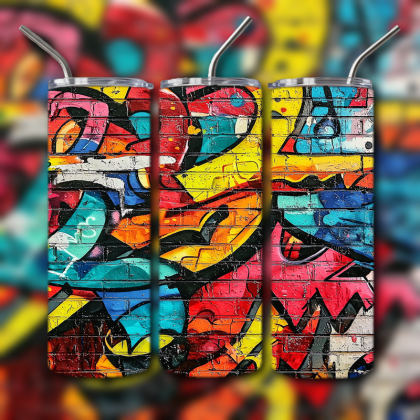 Colorful Graffiti Wall Art Tumbler