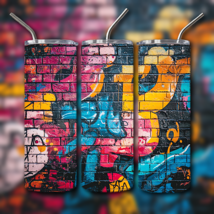 Colorful Graffiti Wall Art Tumbler