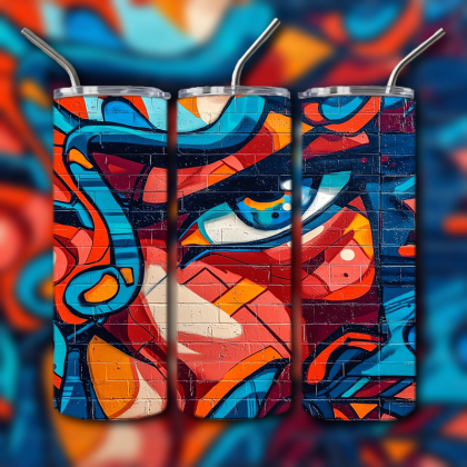 Colorful Graffiti Wall Art Tumbler