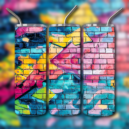 Colorful Graffiti Wall Art Tumbler