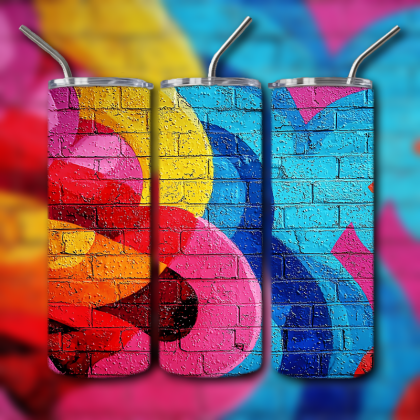 Colorful Graffiti Wall Art Tumbler