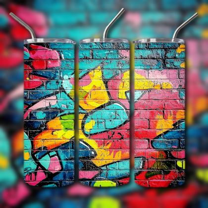 Colorful Graffiti Wall Art Tumbler