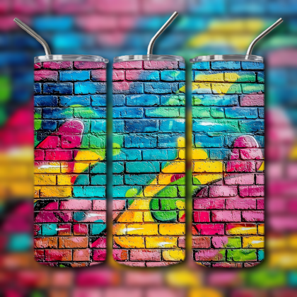 Colorful Graffiti Wall Art Tumbler