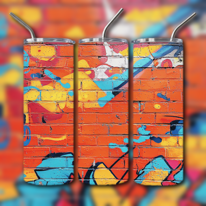 Colorful Graffiti Wall Art Tumbler
