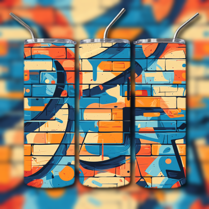 Colorful Graffiti Wall Art Tumbler