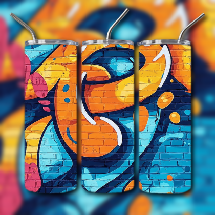 Colorful Graffiti Wall Art Tumbler