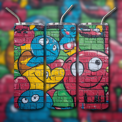 Colorful Graffiti Wall Art Tumbler