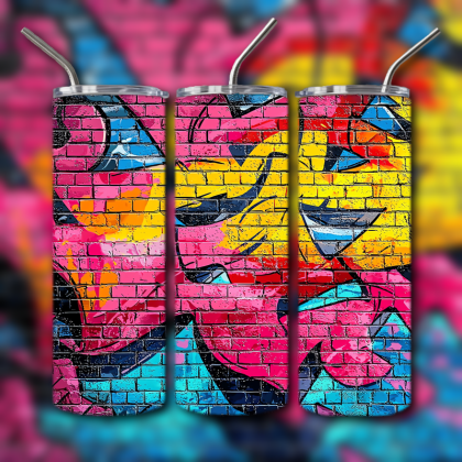 Colorful Graffiti Wall Art Tumbler