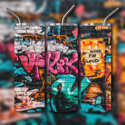 Colorful Graffiti Wall Art Tumbler