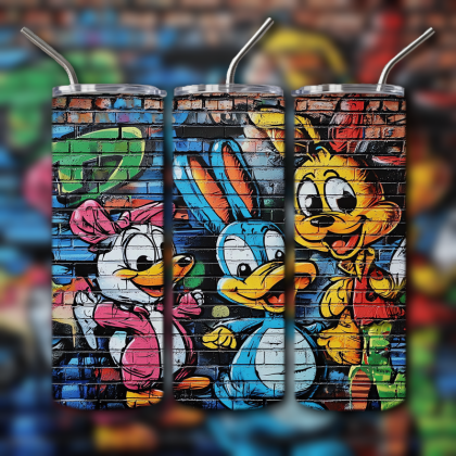 Colorful Graffiti Wall Art Tumbler