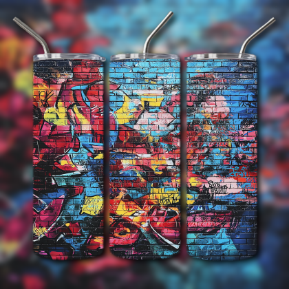 Colorful Graffiti Wall Art Tumbler