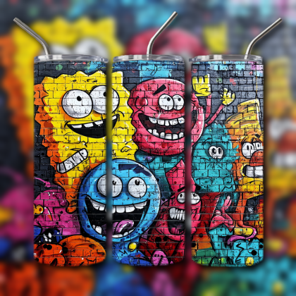 Colorful Graffiti Wall Art Tumbler