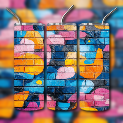 Colorful Graffiti Wall Art Tumbler