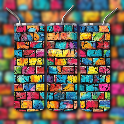 Colorful Graffiti Wall Art Tumbler