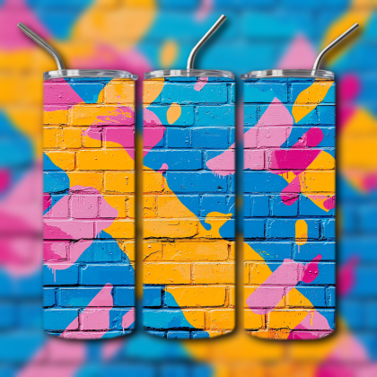 Colorful Graffiti Wall Art Tumbler