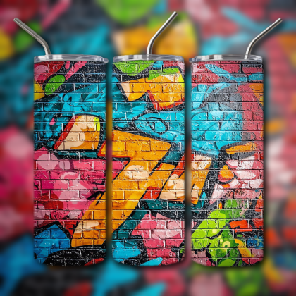 Colorful Graffiti Wall Art Tumbler