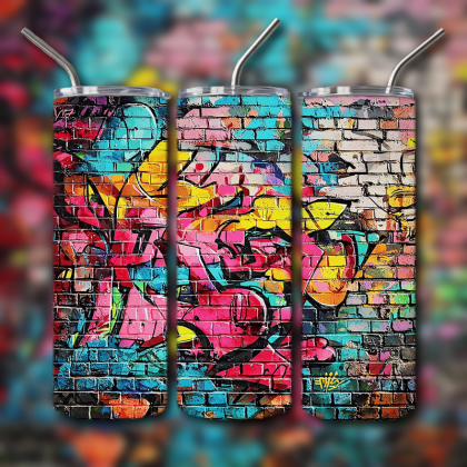 Colorful Graffiti Wall Art Tumbler