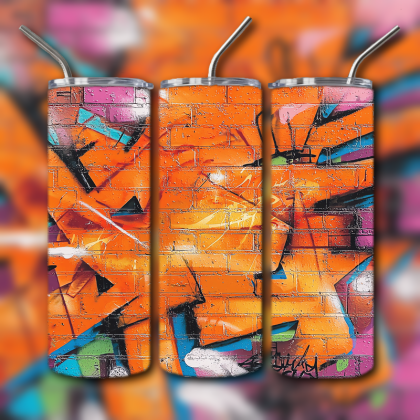 Colorful Graffiti Wall Art Tumbler