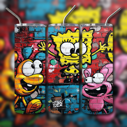 Colorful Graffiti Wall Art Tumbler