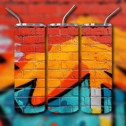Colorful Graffiti Wall Art Tumbler