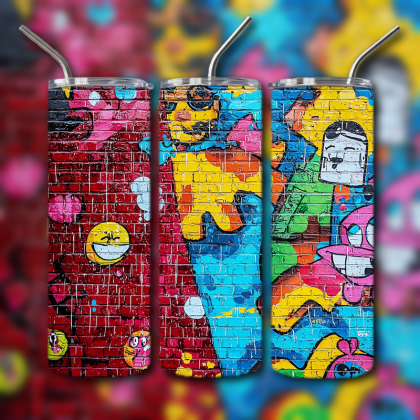 Colorful Graffiti Wall Art Tumbler
