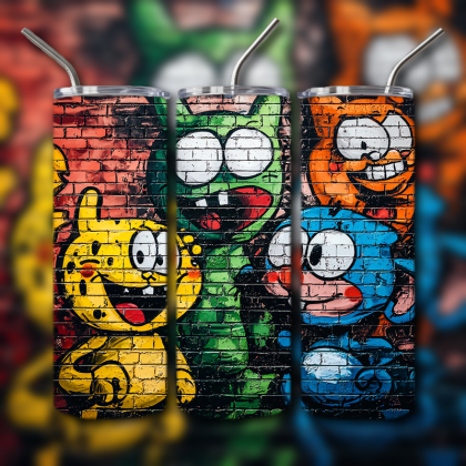 Colorful Graffiti Wall Art Tumbler