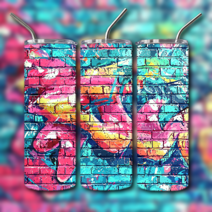 Colorful Graffiti Wall Art Tumbler