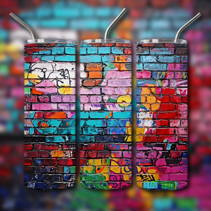 Colorful Graffiti Wall Art Tumbler