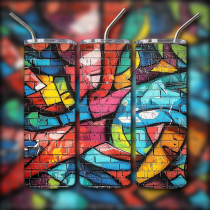 Colorful Graffiti Wall Art Tumbler