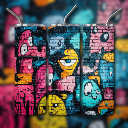 Colorful Graffiti Wall Art Tumbler