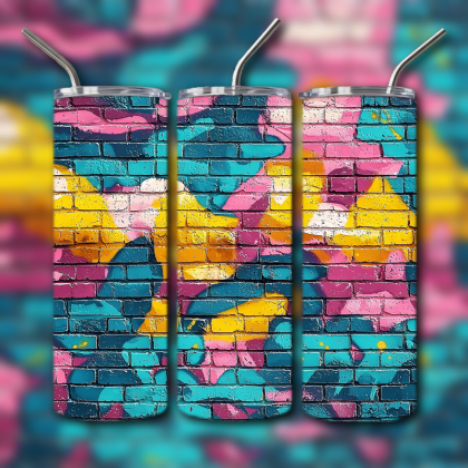 Colorful Graffiti Wall Art Tumbler