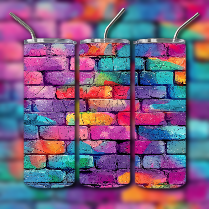 Colorful Graffiti Wall Art Tumbler