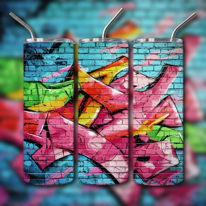 Colorful Graffiti Wall Art Tumbler