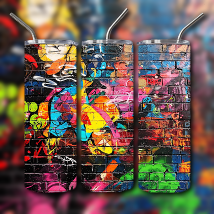 Colorful Graffiti Wall Art Tumbler