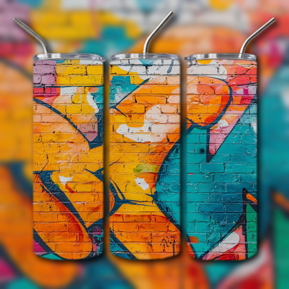 Colorful Graffiti Wall Art Tumbler