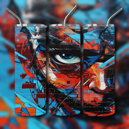 Colorful Graffiti Wall Art Tumbler