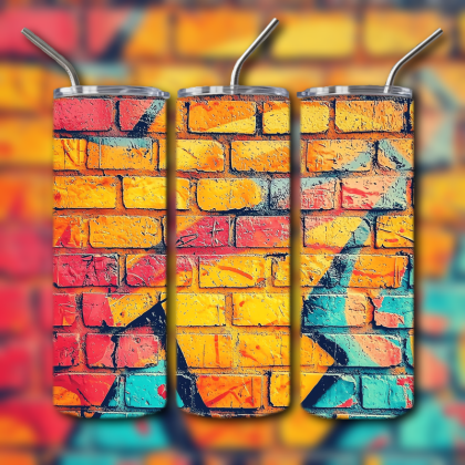 Colorful Graffiti Wall Art Tumbler