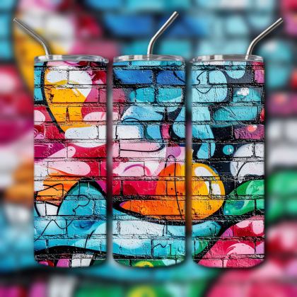 Colorful Graffiti Wall Art Tumbler