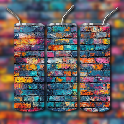 Colorful Graffiti Wall Art Tumbler