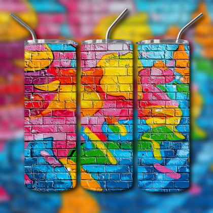 Colorful Graffiti Wall Art Tumbler